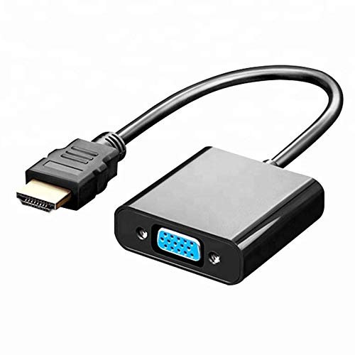 Vision Shop Adaptateur HDMI vers VGA – 1080P Full HD – Finition Premium – Conversion HDMI Male vers VGA Femelle - Compatible avec les Ordinateurs Portables, PC et les appareils HDMI - Projecteur vidéo