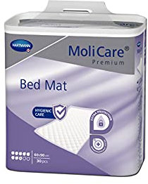 MoliCare Premium BedMat: Empapador para Proteger Camas, Sillones y Sofás, Desechables, para Pacientes Incontinentes, 60x90cm, 30 Unidades