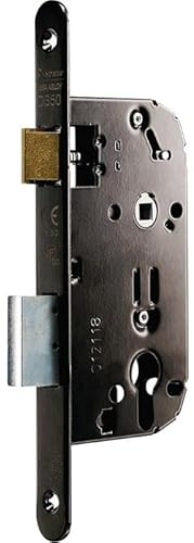 Vachette Einsteckschloss Einpunktmaß D355 A50 – Schwarz – Abstand 70