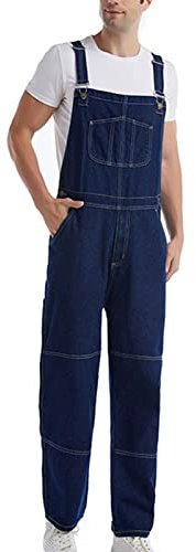 Herren Jeans Overalls Latzhose Herren Jeans Arbeit Latzhose Loose Fit Cargo Overall Größe 5XL 6XL