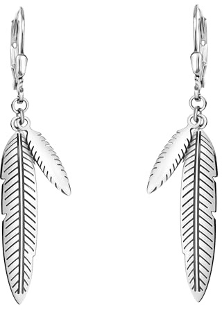 SOFIA MILANI - Damen Ohrringe 925 Silber - Blatt Ohrhänger - E1158