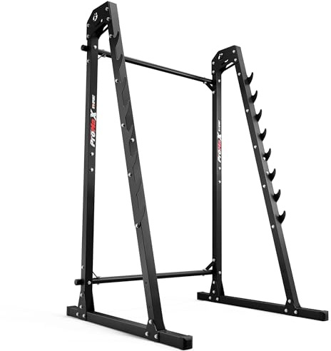 K-Sport Squat Rack & Bench Press Set - Heavy Duty Adjustable Home Gym Equipment with 8-Level Barbell Hooks - Weatherproof Steel Frame, Indoor & Outdoor Use - Made in the EU