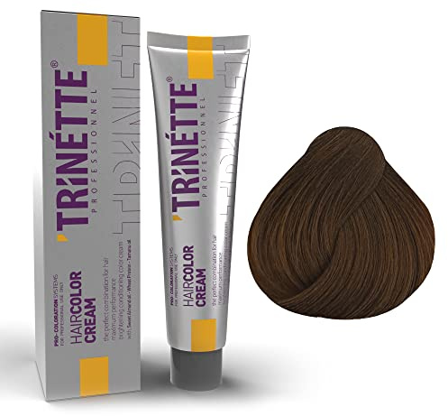 Trinette Professionelle No 7.73 Ljusblond Guldbrun Permanent Hårfärg Kräm 100 ml – Varma Kaffe- och Chokladtoner, Djupa Färgresultat, Hög Täckning, Långvarig Salongskvalitet