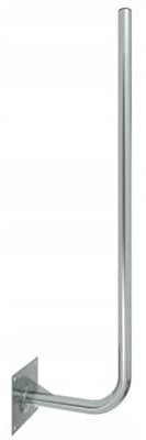 Wessper Supporto a Parete 30/110 cm in Acciaio per Antenna Zincato per Parabola Satellita – Argento