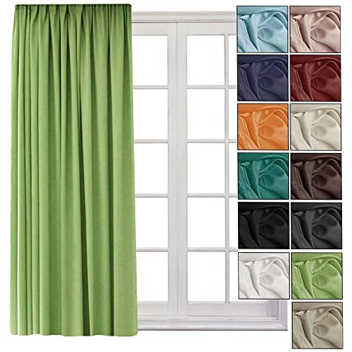 Cleanlevel Verdunkelungsvorhang 140x245 cm – Vorhang Blickdicht mit Kräuselband – Vorhang Verdunkelung mit Hitzeschutz & Kälteschutz