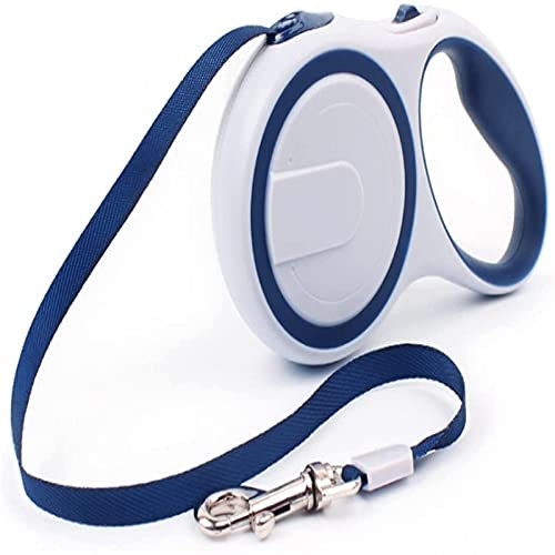 QLXYYFC Roll-Leine Hundeleine Einziehbare Führleine Starke Leine für Hunde EIN Knopf Break & Lock für Sicherheit Gurt bis zu mit 3/5 Meter für Hunde bis max 25 kg (Color : Blue, Size : 3m)