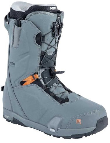 Nitro Men's Snowboards Profile TLS All Mountain Freeride Freestyle Premium Quick Lacing System Step On Boot Snowboard Boat, Charcoal, 30.0