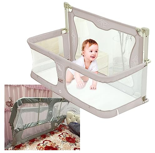3 In 1 Babybett,120x50cm,Babywiege,baby Beistellbett,laufstall Babybett,beistellbett Baby Boxspringbett,mit Zubehör,der Auf Das Bett Gestellt Werden Kann,der Auf Das Bett Gestellt Werden Kann ( Color