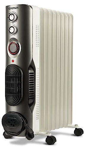 G3 Ferrari G60028 Radiatore ad Olio con Termoventilatore, Eco, 7 funzioni, 9 elementi riscaldanti