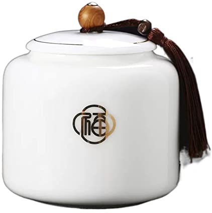 Boîte à thé Boîte à thé en porcelaine blanche exquise for thé en vrac, boîte à thé hermétique for bocaux de stockage de nourriture, boîte à thé en vrac/boîte à café/bocal à café/stockage de noix d'épi