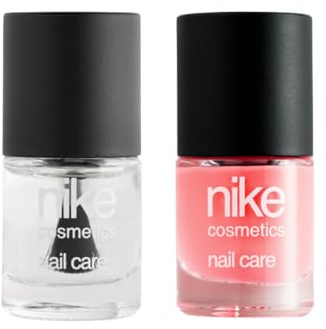 NIKECOSMETICS - Laca de Uñas Coral Fantasy 8 ml + Top Coat 8 ml, Color Rosa, Transpirable, Efecto Brillante y de Larga Duración, Fácil de Aplicar, Secado Rápido, Fórmula Vegana