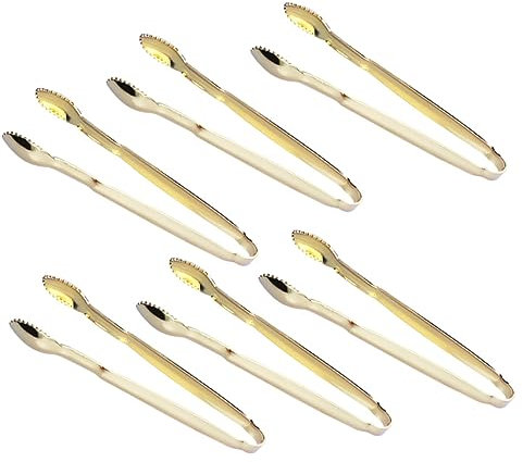 PRETYZOOM 6pièces Mini Pinces De Service Acier Inoxydable Plaqué or Pour Sucres Et Glaçons Set De Pinces à Sucre Pour Thé Café Et Buffets