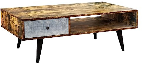 Mevsim Store TV-Schrank - Fernsehtisch - TV-Regal - TV-Ständer mit Schubladen - Couchtisch - Wohnzimmer - Industrie Design - Eichenmuster - Hochwertiges Holzmaterial - 110 cm lang