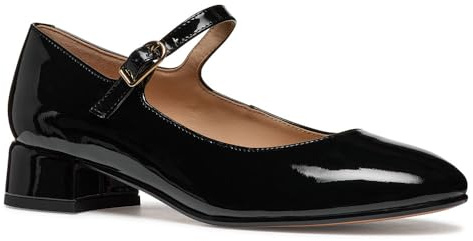 Geox Damen D FLORETIA A Mary Jane Flat, Black, 38 EU