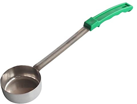 SECFOU Pizza Sauce Spoon 4oz Stainless Steel Sauce Spread Ladle Emerald Kitchen Measuring Spoon for Pizza Baking and Cooking
