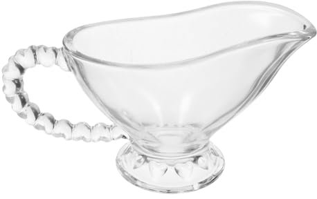 KICHOUSE Jarra De Vidrio Pequeña Jarra De Leche 500ml Para Salsa Diseño Ligero Accesorio Para El Hogar