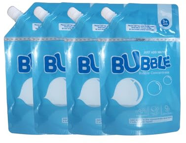 VStoy Seifenblasenflüssigkeit, 4 Liter Nachfüllpack, Bubble Lösung für Kinder & Erwachsene, Geburtstag, Hochzeit
