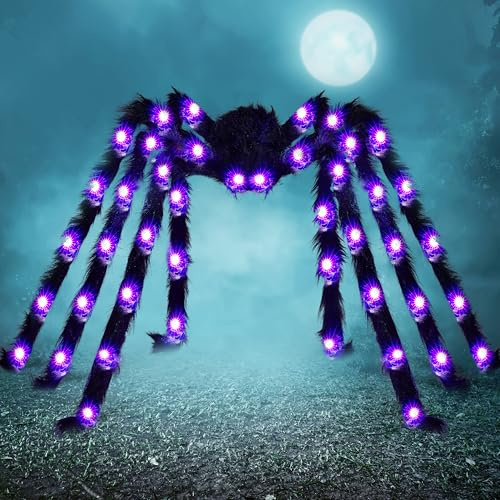 JOYIN 5FT Halloween-Dekoration für draußen, leuchtende Spinne