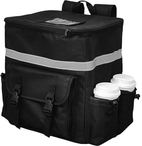 Sac à dos pour aliments chauds - fourre-tout de stockage de grande taille, porte-repas isolés | Caisses de livraison de hamburgers imperméables, chips pliantes transportant la boîte, conteneurs