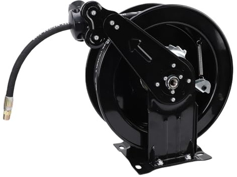 Fabater Pressure Washer Hose Reel, 4000 PSI Power Washer Hose Reel, 3/8in X 32.81ft Retractable Auto Rewind Heavy Duty Professional Power Wash with 4.9ft Leading Cable