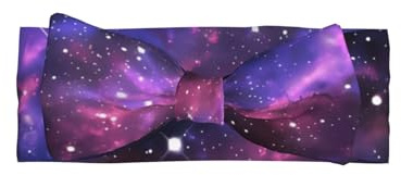 Diadema Universe Galaxy Star Space Baby con lazo, un accesorio para el pelo para recién nacidos y bebés, adecuado para bebés de 0 a 6 meses