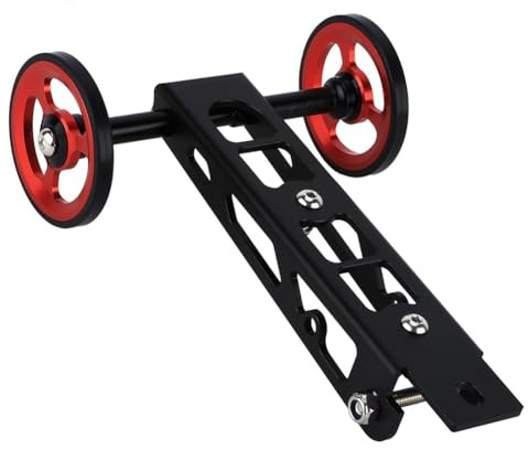 Violiica 80 mm Aluminium-Legierung Easy Wheel mit Flaschenhalter für Rhine Birdy 1/2/3 Serie, klappbar für Fahrradheckträger, Schwarz