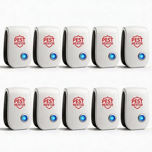 Pest Control Repeller 10 Packs Ultrasonic Electronic Pest Repellent Mouse Repellent, Indoor Pest Control for Roach Rodent Mouse Bugs Mosquito Mice Spider Ant Fleas Insects Cockroach