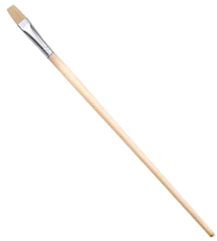 Profi Flachpinsel Lackierpinsel – Premium Malerpinsel für Lacke, Lasuren & Öl – Pinsel mit Holzgriff & Mischborsten – Robust & Präzise für Holz, Möbel & Detailarbeiten (6, 12 mm)