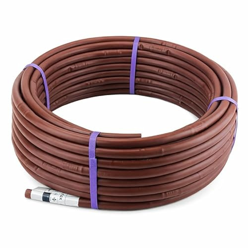 Riegopro - Tuyau auto-compensant marron Brownflex 25 m Ø16 mm - Goutteurs auto-compensants anti-aspiration tous les 33 cm de 2,2 l/h - Convient pour enterrer