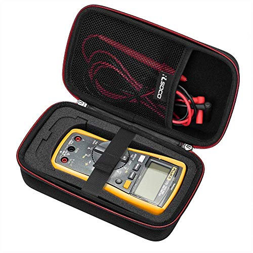 RLSOCO Hard Case for Fluke 117/115/113/116/114/15b+/175/177/179/233/17B+ Universal Digital Multimeter and for AstroAI/Neoteck/KAIWEETS/Proster/Klein Tools ET600 Digital Multimeter (Red Zip)