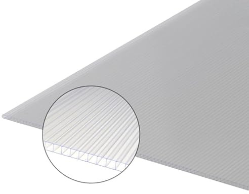 Plaque polycarbonate alvéolaire 6mm Translucide, l.105 cm, L.2 m