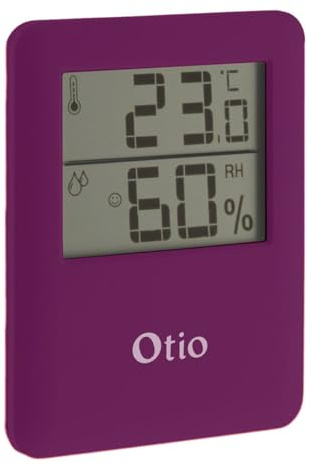 Thermomètre hygromètre magnétique LCD - violet - Otio