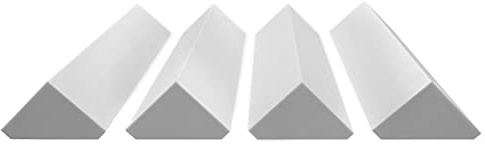 platino24 Bass-Trap Eck- und Breitbandabsorber 4-teilig – 1m – Hellgrau