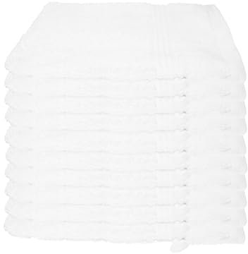 Julie Julsen Juego de 10 manoplas de baño en 29 colores, suaves y absorbentes, 500 g/m², certificado Öko Tex, color blanco, 15 x 21 cm