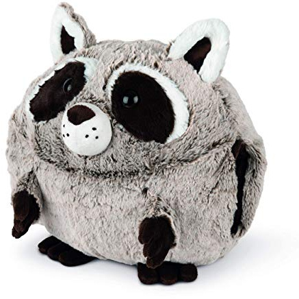 COZY NOXXIEZ Chauffe-mains douillet en peluche pour enfant - Doudou en peluche - Coussin chauffant moelleux pour lit, voiture et maison (raton laveur)