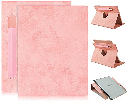 TOPCASE Fodral kompatibelt med anmärkningsvärt 2 10,2 tum 2020 släppt, PU-läder lätt stativ smart folio fodral för anmärkningsvärd 2 pappersplatta, rosa