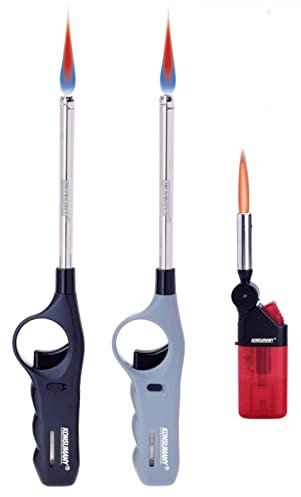 2 STK. Konsumany® Stabfeuerzeug Sturmfeuerzeug Feuerzeug Turbo Power 26,5 cm lang + 1x (Konsumany® Stab- Stumfeuerzeug 12,5 cm Lang), Nachfüllbar