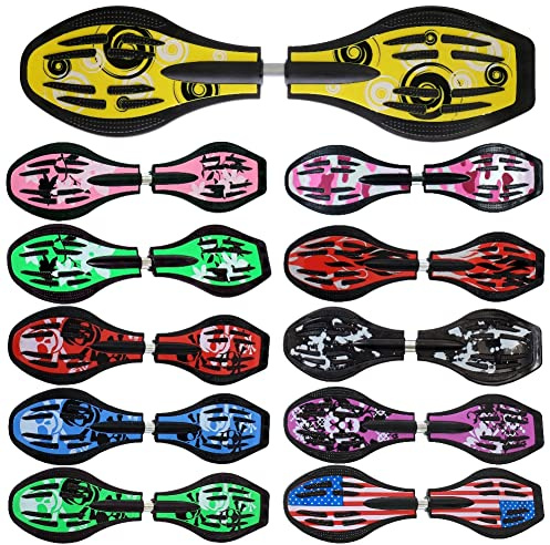 FunTomia Waveboard Original ABEC9 Kugellager inkl. Tasche (Verschiedene Farbdesigns) (Spirale)