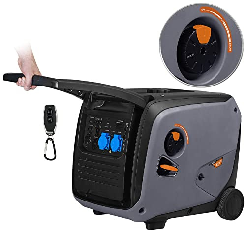 revolt Notstromaggregat: Benzin-Inverter-Generator, 4.000 W, 2X 230 V, 1x 12 V, 2X USB, 12 l (Stromgenerator Benzin, Inverter Stromgenerator, Aggregat)
