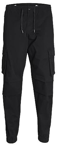 JACK & JONES Homme Jpstkane Jjnoah Cuffed Jogger Ana Noos Pantalon De Jogging, Noir, XXL EU