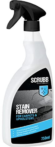 SCRUBB Stain Remover, Destroys Spots & Stains, For Carpets, Fabrics, Upholstery & Clothing, 750ml Trigger Spray