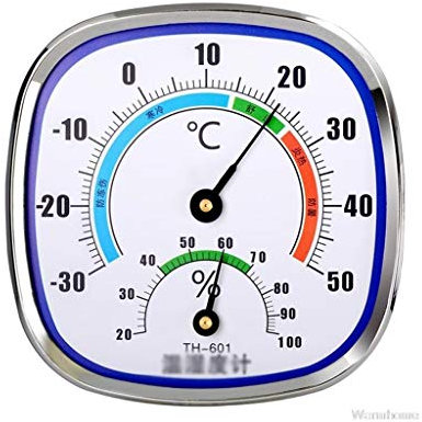 Samnuerly Termometro e igrometro Misuratore di umidità analogico Monitor della Temperatura Interni Esterni Appendere e Stare in Piedi Senza Batteria