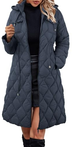 Doudoune Femme Mi Longue Manteau Zippé Épais Chaud Parka Blouson Avec Capuche Fourrure Grande Taille Duvet Manteau Chaud Automne Hiver Parka