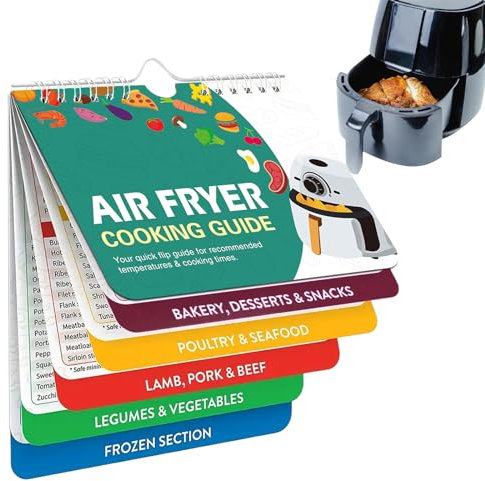 Air Fryer Magnetic Cheat Sheet Set Air Fryer Cheat Sheet Magnets Cooking Guide Booklet Air Fryer Cooking Times Chart Oven Cooking Pot Temp Guide Air Fryer Accessories Air Fryer Conversion Chart