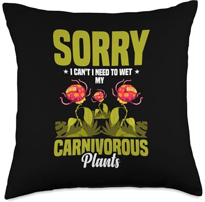 Carnivorous Flower Carnivorous Plant Seeds for Planting Throw Pillow