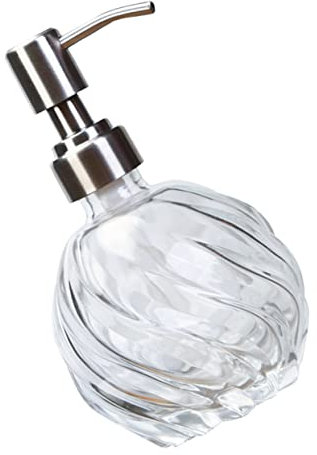 PRETYZOOM Glass Subpackage Bottles Pump Dispenser for Liquid Soap Empty Refillable Glass Bottles for Home Travel and Bath Essentials