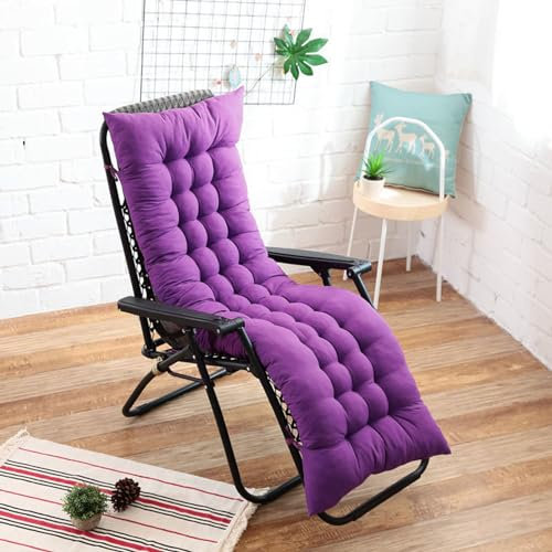 BangDon Sitzkissen für Sonnenliegen, klassischer Stil, bequem, dick, gepolstert, für Garten, Schaukelstuhl, Chaisel-Kissen für Büro, Tatmi, Swmming Pool (lila 2,60 x 40)