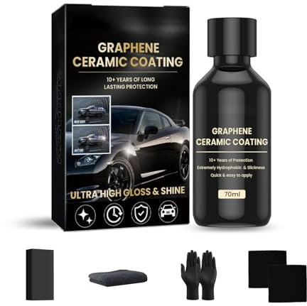 Funnaura 2024 Graphene Car Ceramic Coating Kit, High Gloss, Extremely Hydrophobic