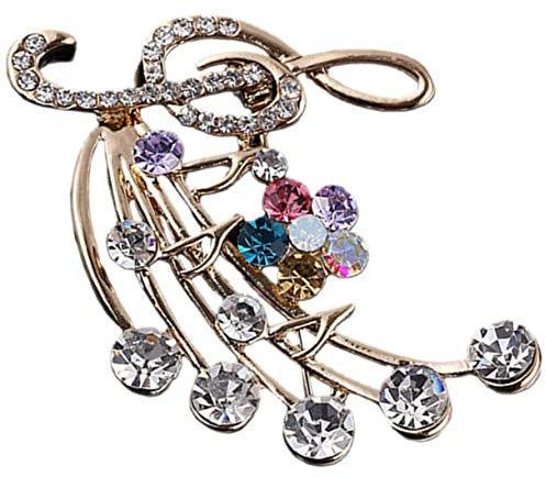 COLLBATH Musiknotenbrosche Strass Pin Dekorative Anstecknadel Für Kleidung Jacke Rucksack Hut Und Weitere Gelegenheiten