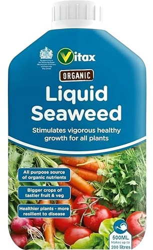 AMK® Vitax Organic Liquid Seaweed 500ml Plants Feed Food Fertiliser Vegetable Fruit Foliage Garden Gardening